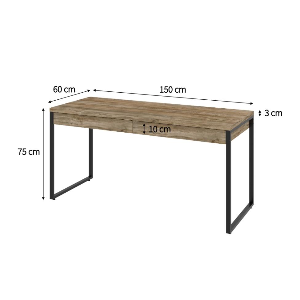 Mesa de Escritório Kuadra 2 GV Carvalho 150 cm