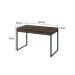 Mesa de Escritório Kuadra 2 GV Marrom Escuro 120 cm