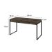 Mesa de Escritório Kuadra 2 GV Marrom Escuro 135 cm