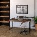 Mesa de Escritório Kuadra 2 GV Marrom Escuro 150 cm