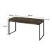 Mesa de Escritório Kuadra 2 GV Marrom Escuro 150 cm