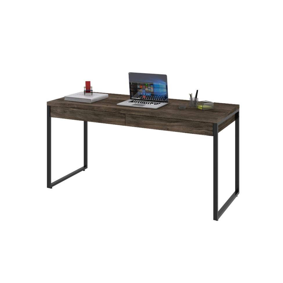 Mesa de Escritório Kuadra 2 GV Marrom Escuro 150 cm