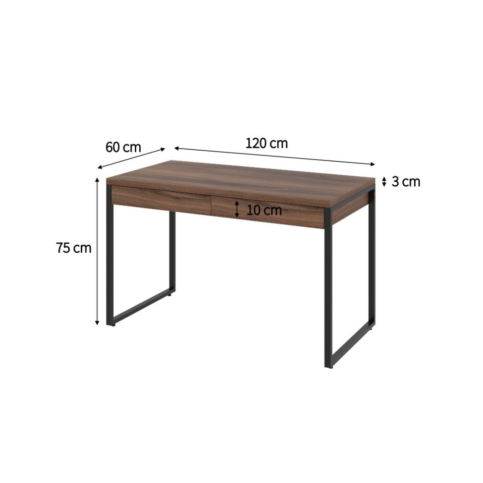 Mesa de Escritório Kuadra 2 GV Nogal 120 cm