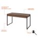 Mesa de Escritório Kuadra 2 GV Nogal 135 cm