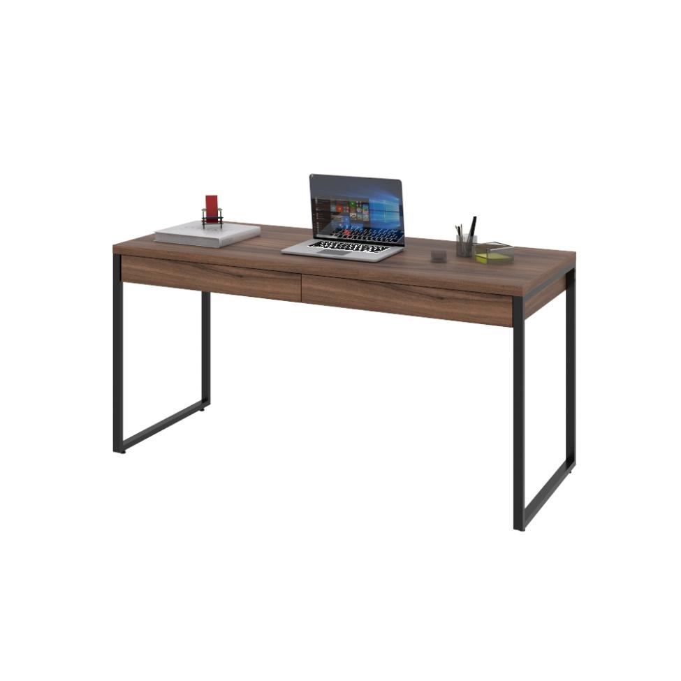 Mesa de Escritório Kuadra 2 GV Nogal 150 cm