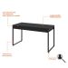 Mesa de Escritório Kuadra 2 GV Preta 135 cm