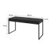 Mesa de Escritório Kuadra 2 GV Preta 150 cm