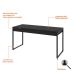 Mesa de Escritório Kuadra 2 GV Preta 150 cm