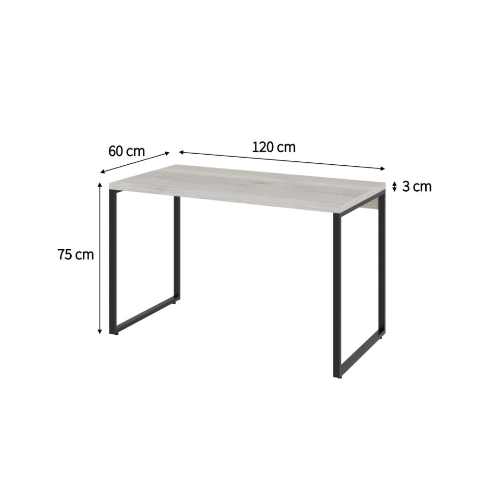 Mesa de Escritório Kuadra Bege 120 cm