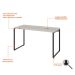 Mesa de Escritório Kuadra Bege 135 cm