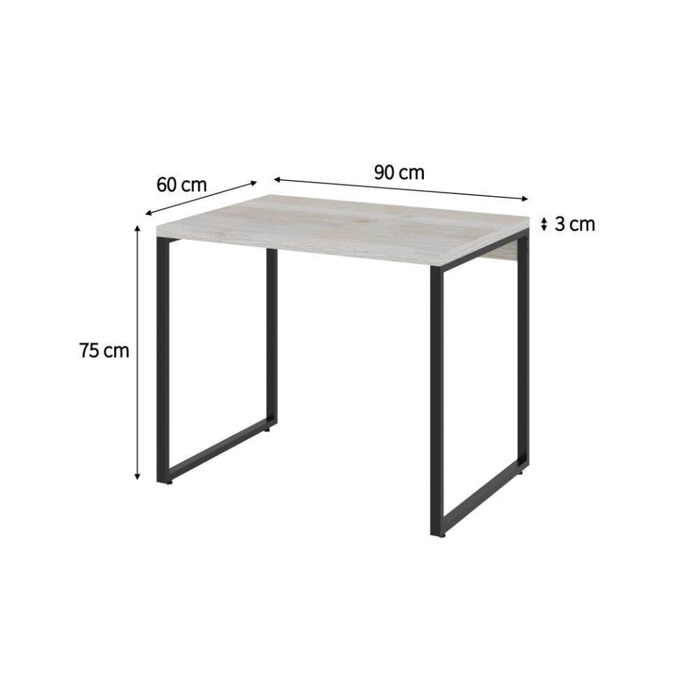 Mesa de Escritório Kuadra Bege 90 cm