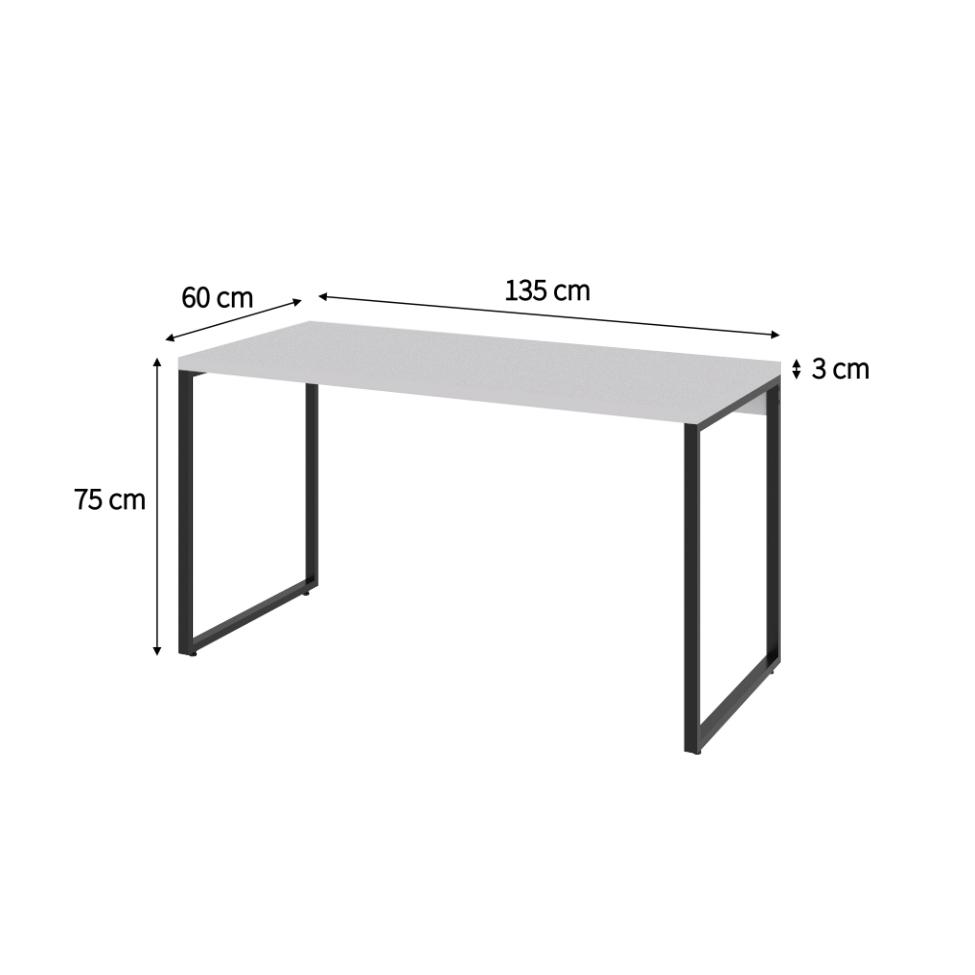 Mesa de Escritório Kuadra Branca 135 cm