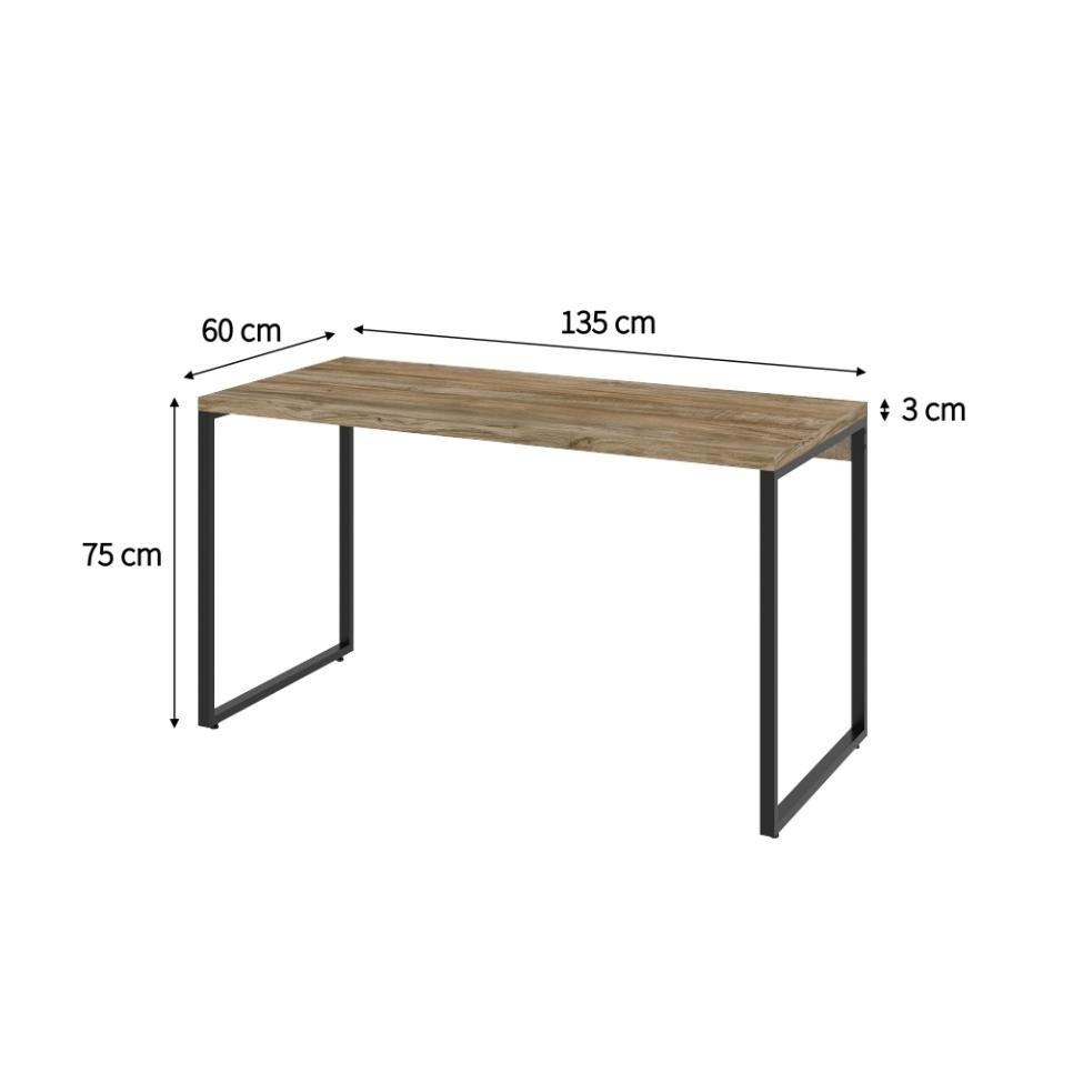 Mesa de Escritório Kuadra Carvalho 135 cm