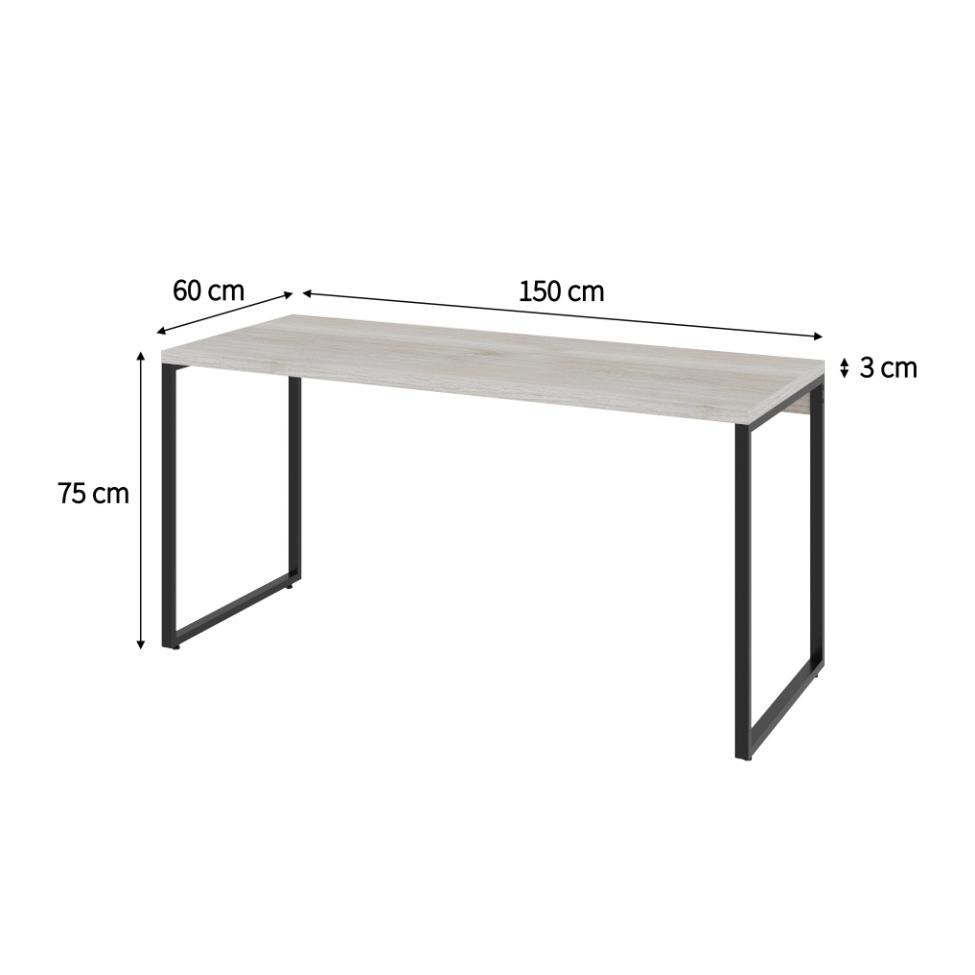 Mesa de Escritório Kuadra I Bege 150 cm