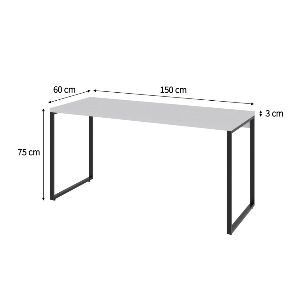 Mesa de Escritório Kuadra I Branca 150 cm