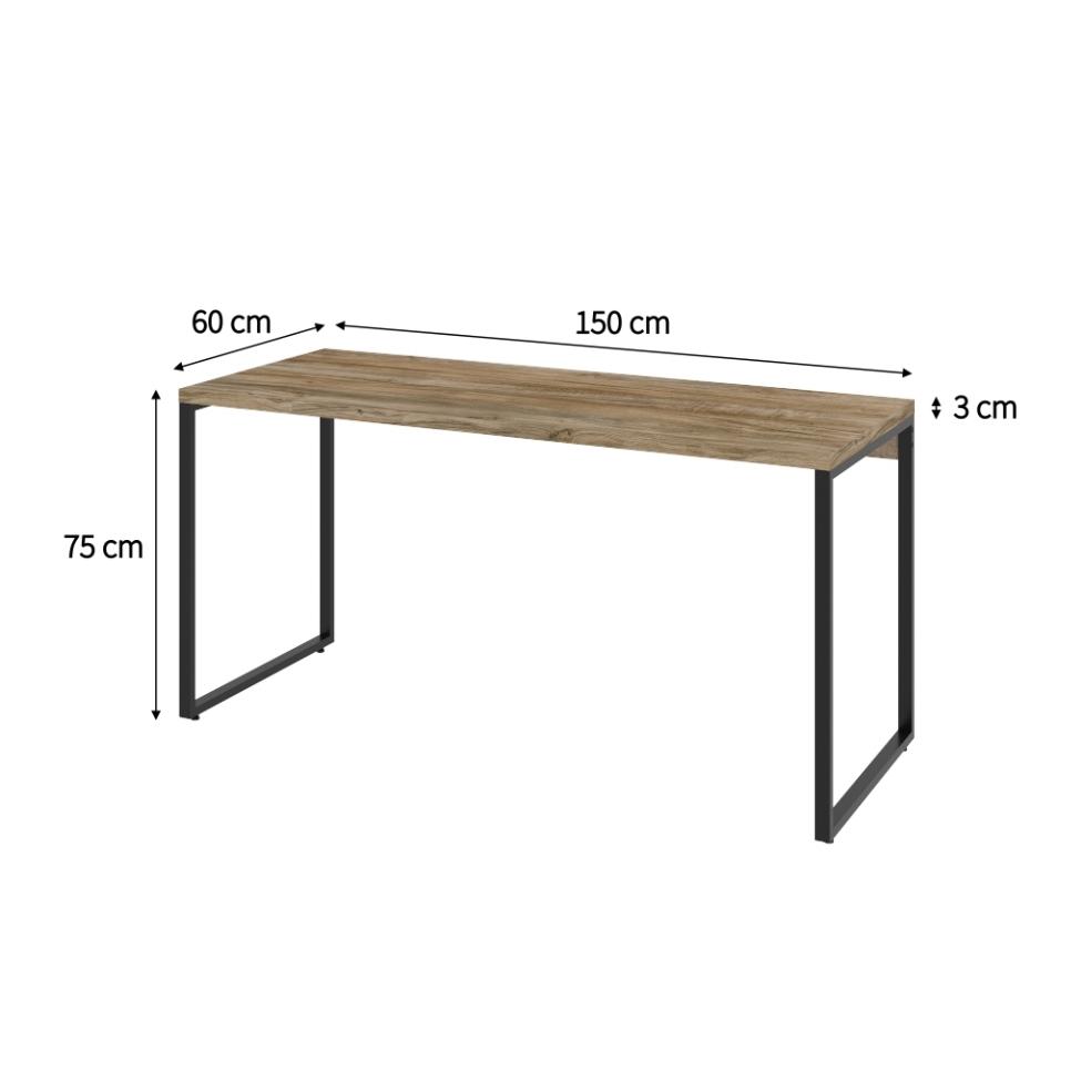 Mesa de Escritório Kuadra I Carvalho 150 cm