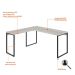 Mesa de Escritório Kuadra II Bege 150 cm