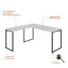 Mesa de Escritório Kuadra II Branca 150 cm