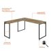 Mesa de Escritório Kuadra II Carvalho 150 cm