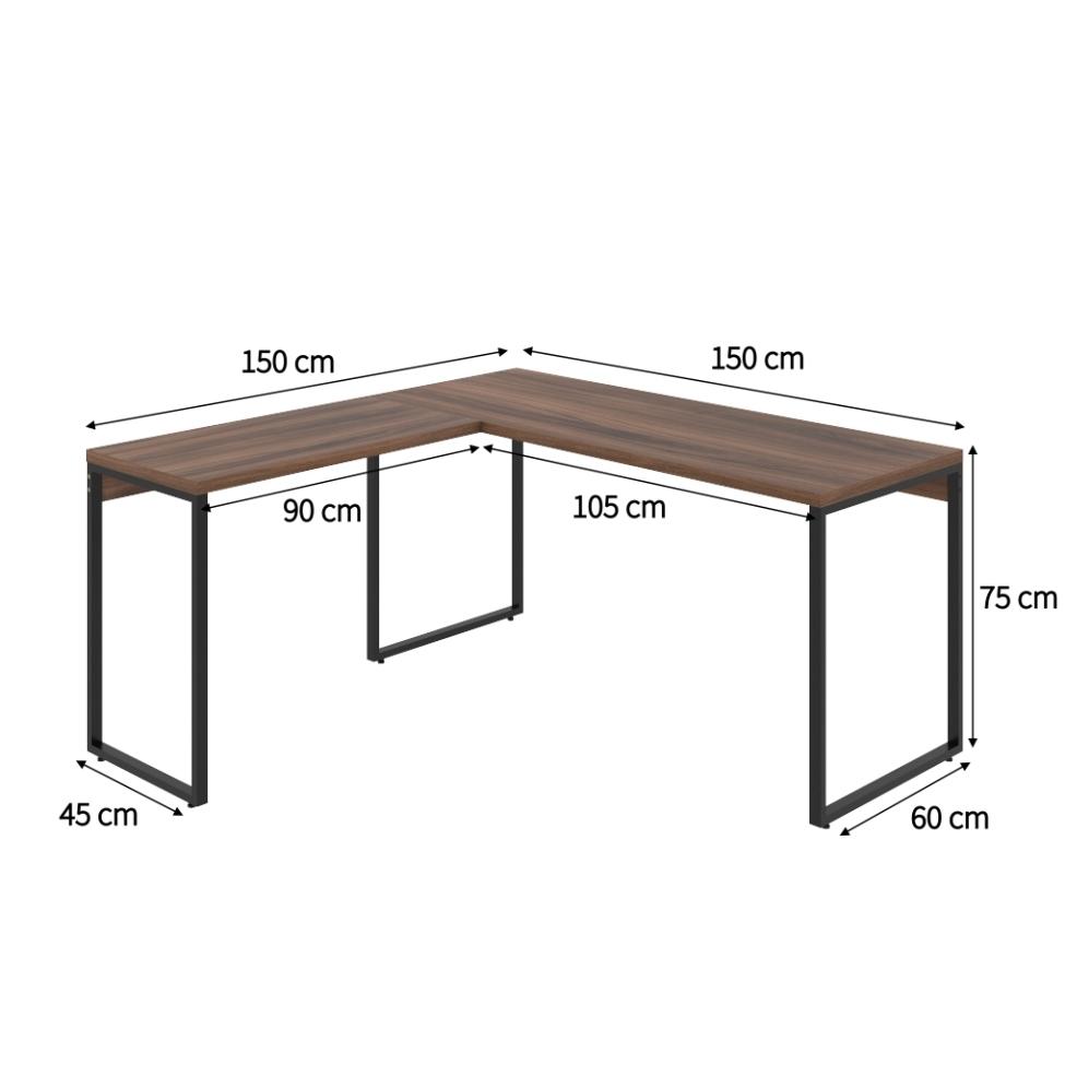 Mesa de Escritório Kuadra II Nogal 150 cm