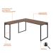 Mesa de Escritório Kuadra II Nogal 150 cm