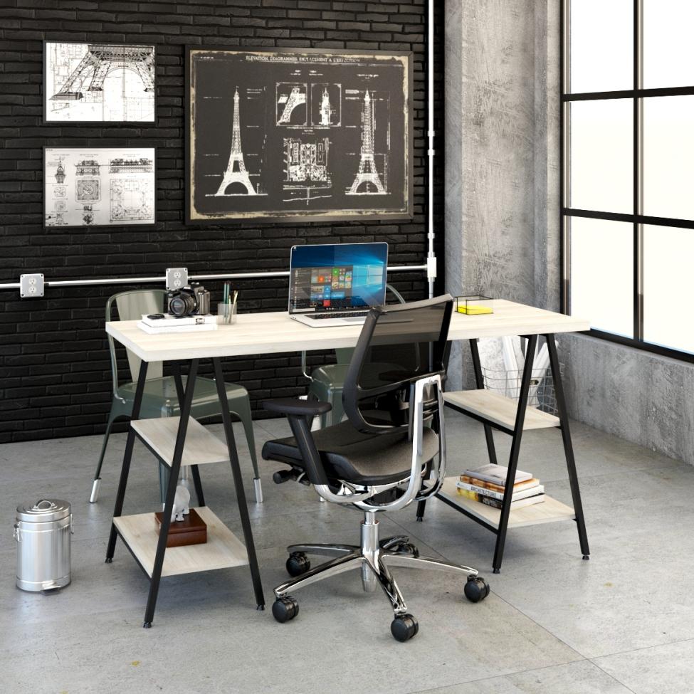 Mesa de Escritório Kuadra III Bege 150 cm