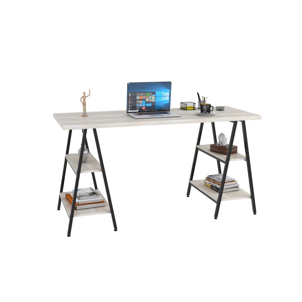 Mesa de Escritório Kuadra III Bege 150 cm