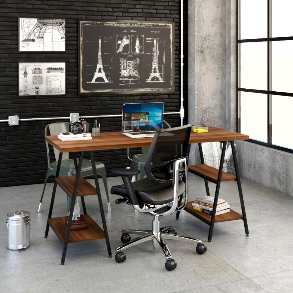 Mesa de Escritório Kuadra III Nogal 150 cm