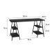 Mesa de Escritório Kuadra III Preta 150 cm