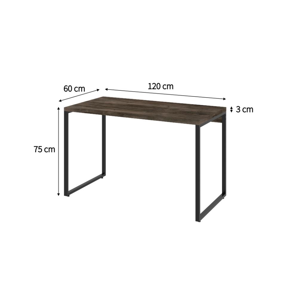 Mesa de Escritório Kuadra Marrom Escuro 120 cm