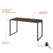 Mesa de Escritório Kuadra Marrom Escuro 135 cm