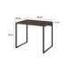 Mesa de Escritório Kuadra Marrom Escuro 90 cm