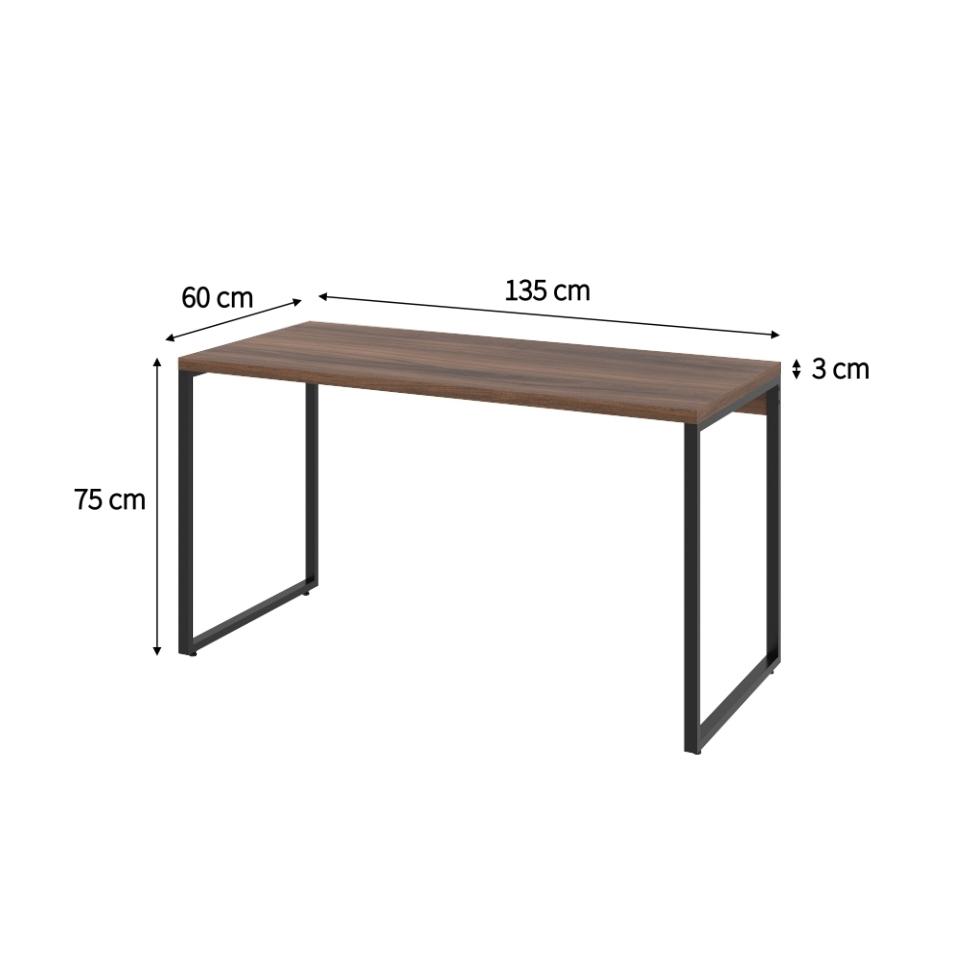 Mesa de Escritório Kuadra Nogal 135 cm