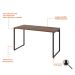 Mesa de Escritório Kuadra Nogal 135 cm