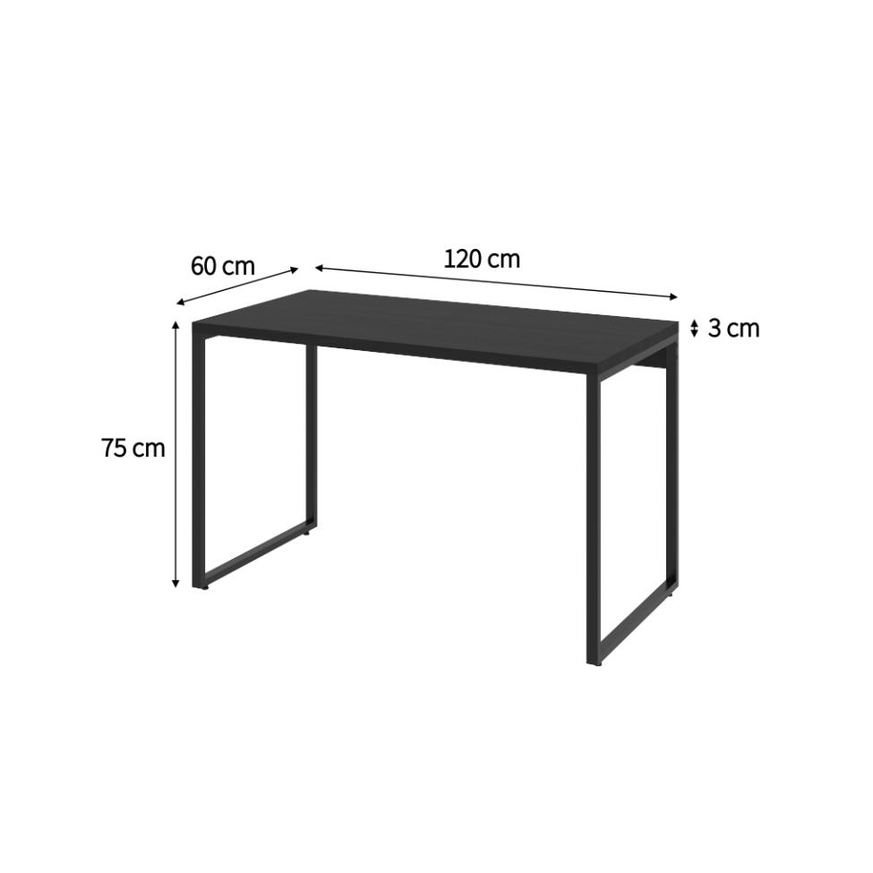 Mesa de Escritório Kuadra Preta 120 cm