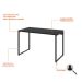 Mesa de Escritório Kuadra Preta 120 cm