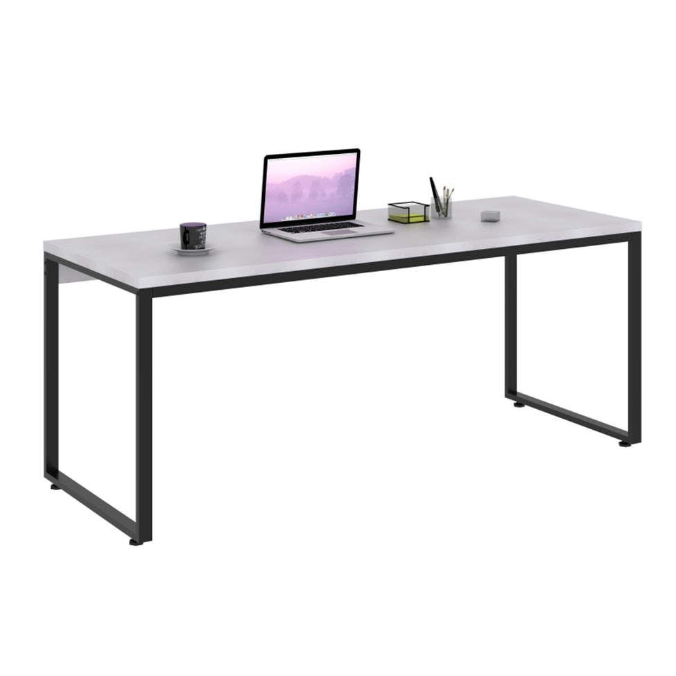 Mesa de Escritório Kuandra Branca e Preta