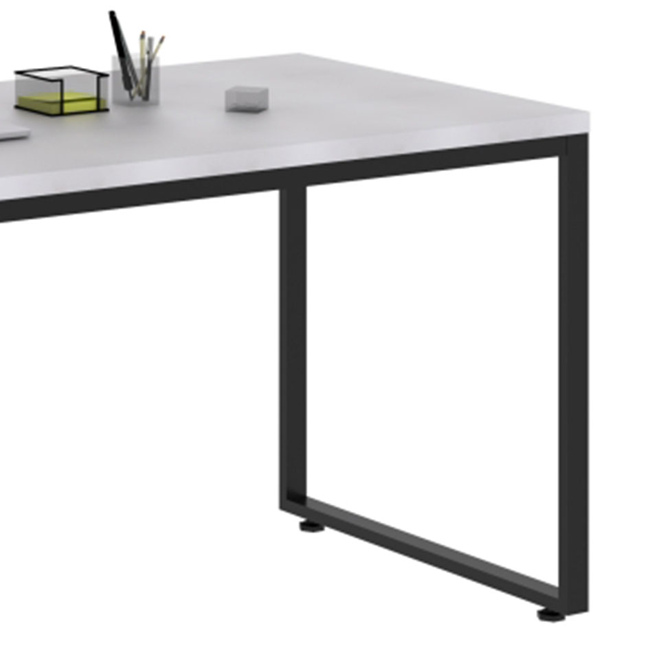 Mesa de Escritório Kuandra Branca e Preta