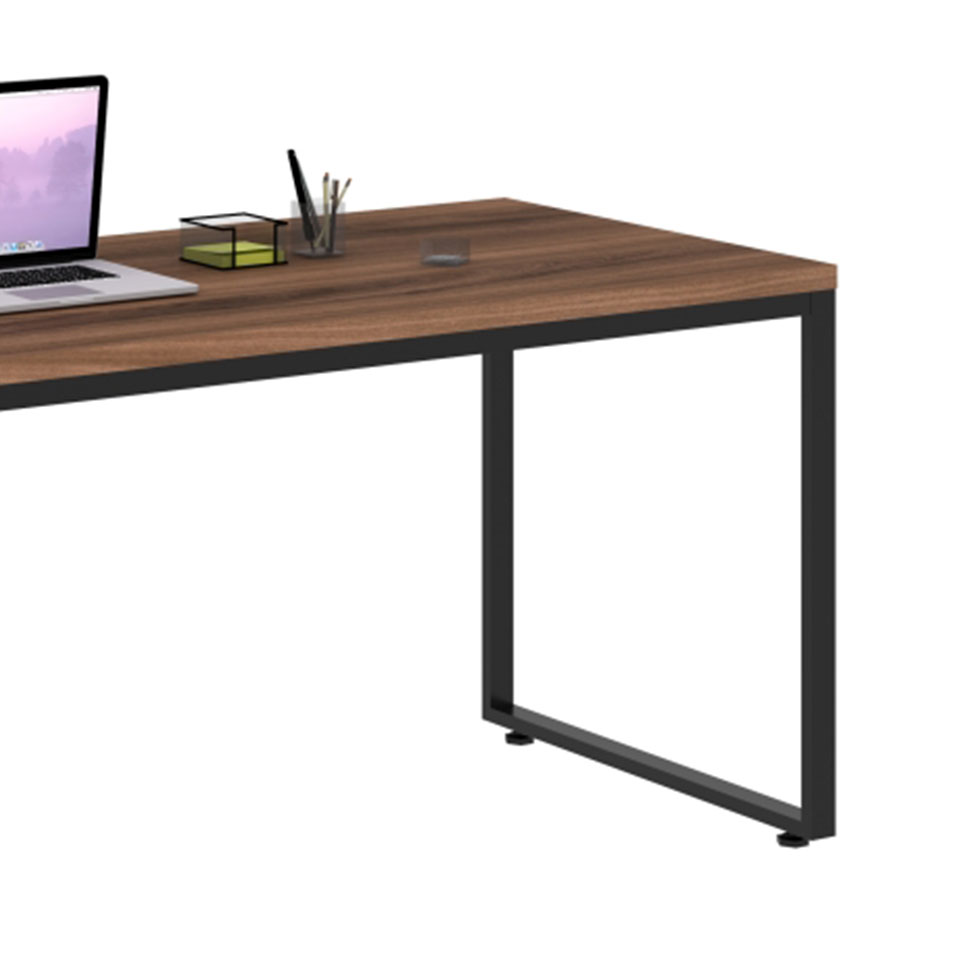 Mesa de Escritório Kuandra Nogal e Preta