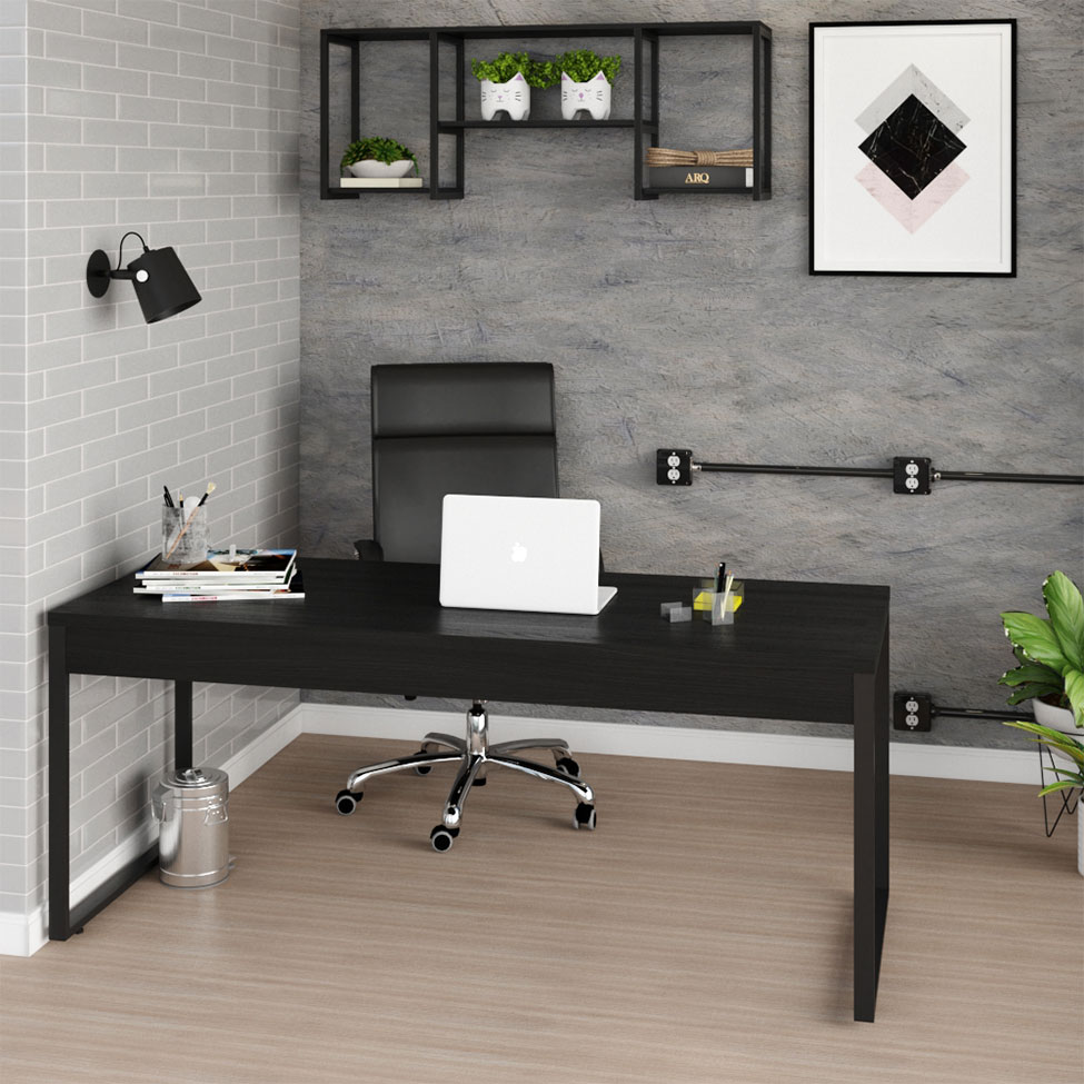 Mesa de Escritório Kuandra Preta