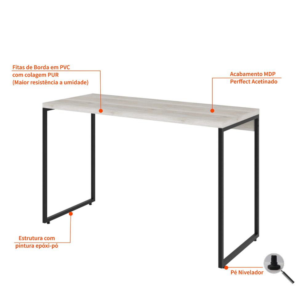 Mesa de Escritório Studio Bege 120 cm