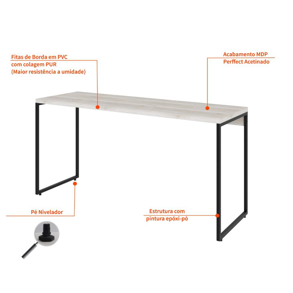 Mesa de Escritório Studio Bege 150 cm