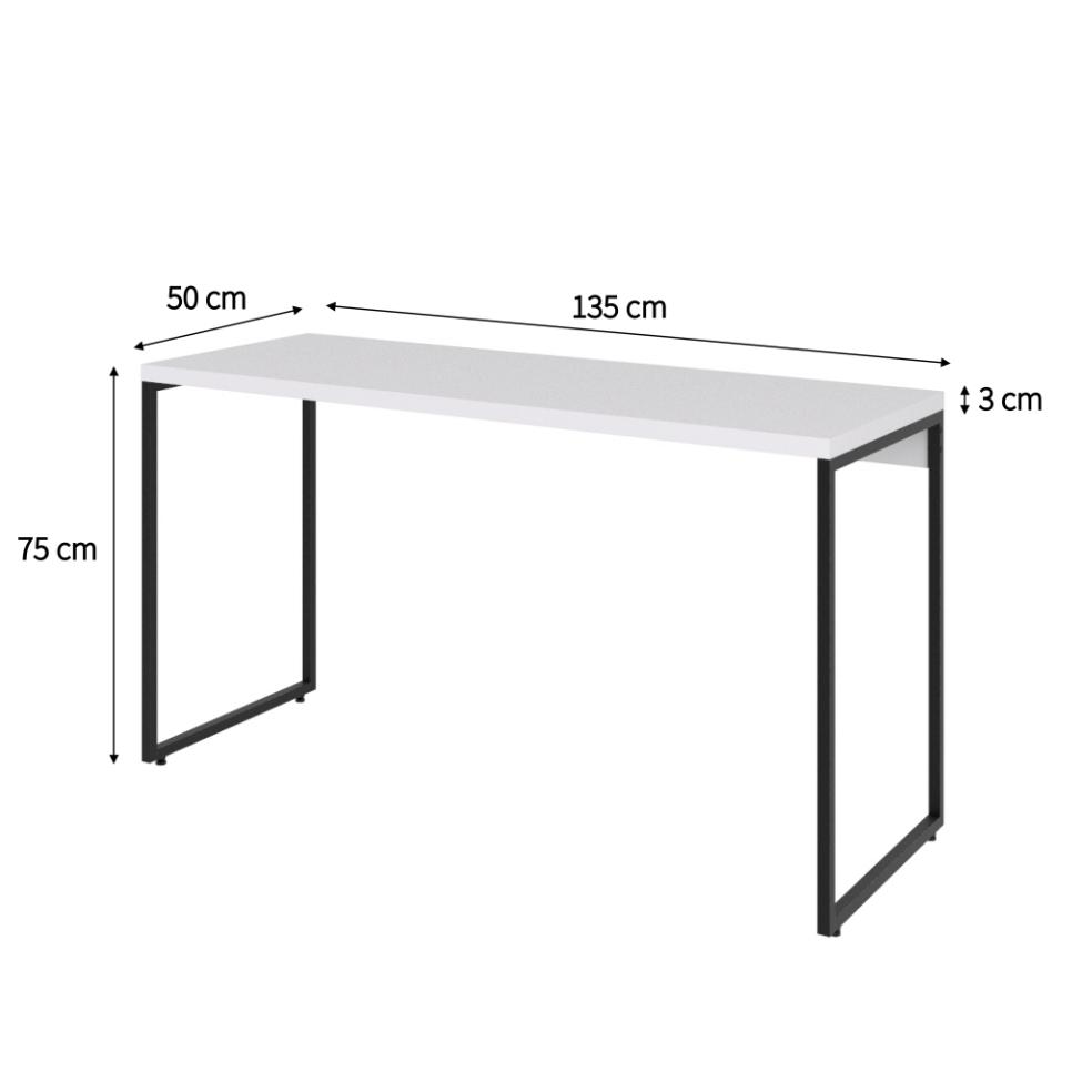 Mesa de Escritório Studio Branca 135 cm