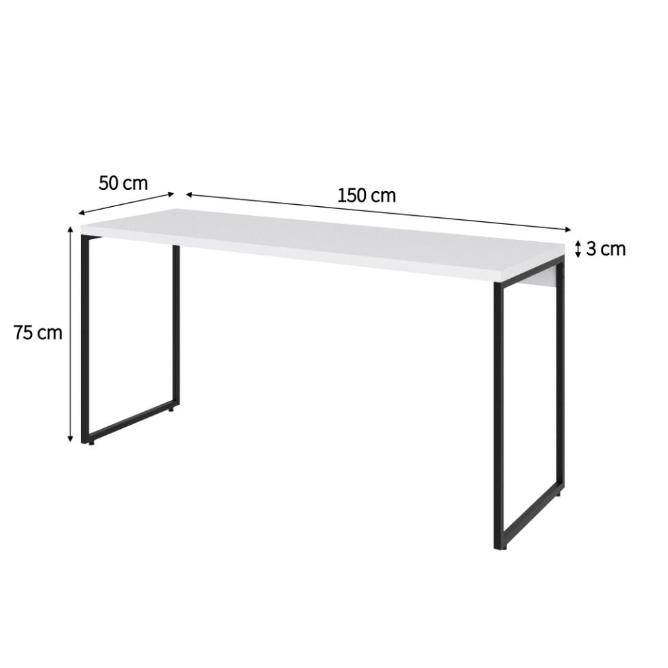 Mesa de Escritório Studio Branca 150 cm
