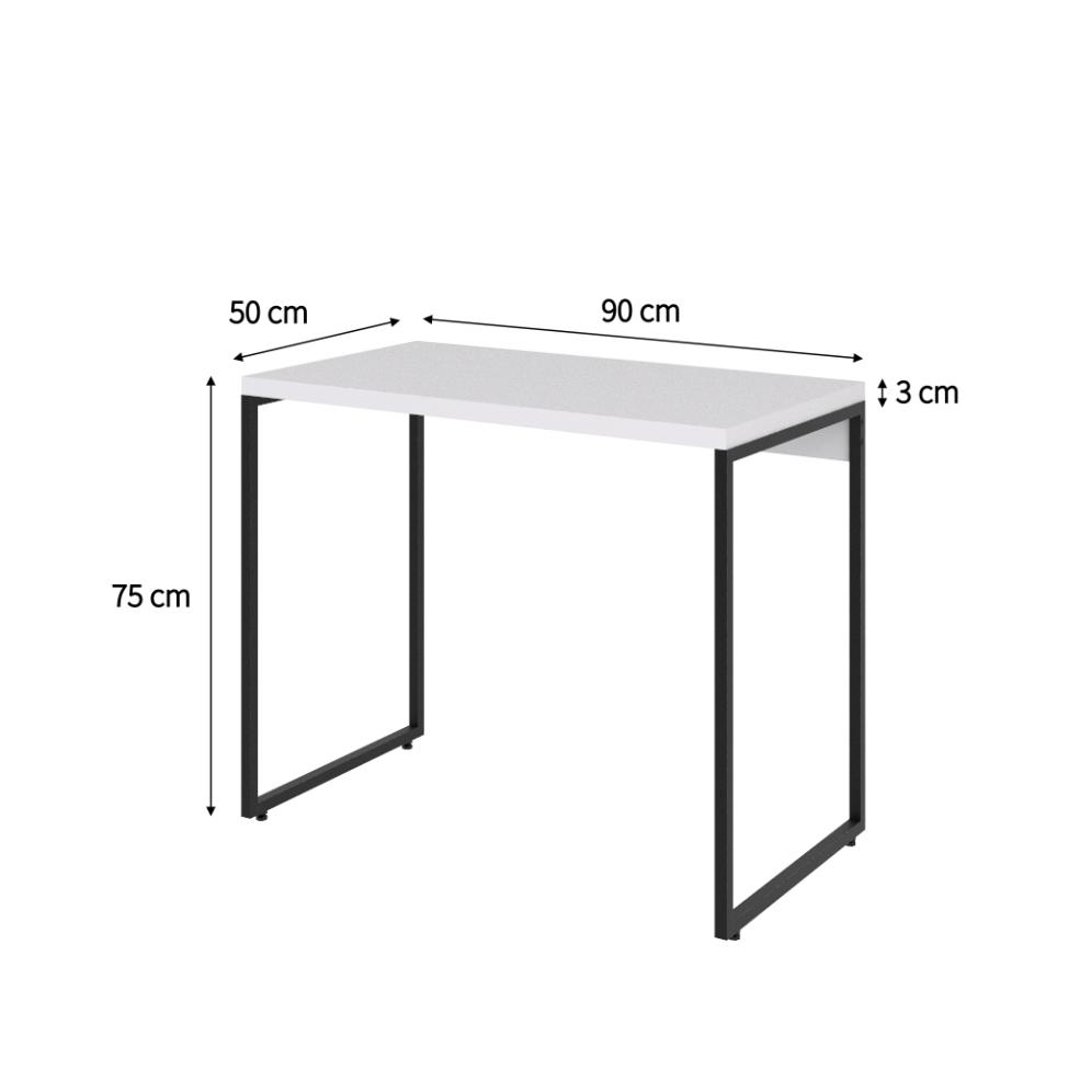 Mesa de Escritório Studio Branca 90 cm
