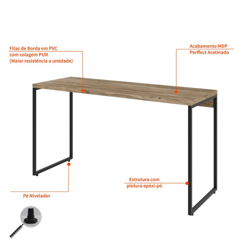 Mesa de Escritório Studio Carvalho 135 cm