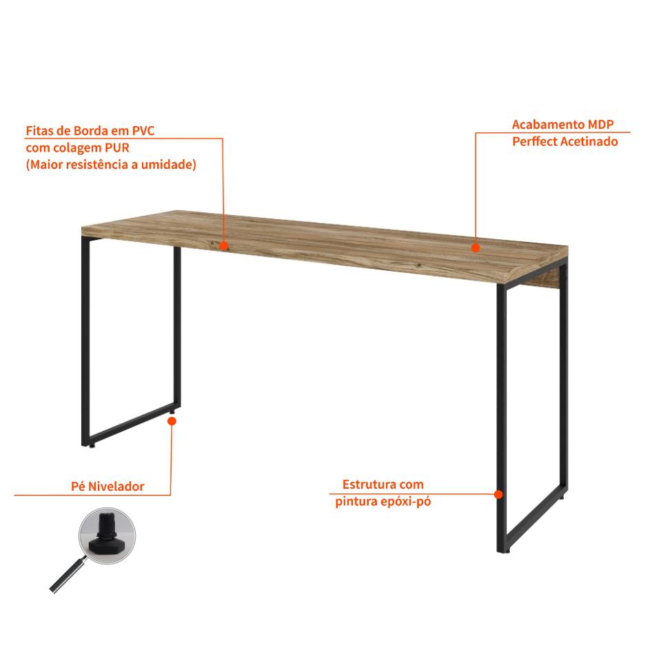 Mesa de Escritório Studio Carvalho 150 cm