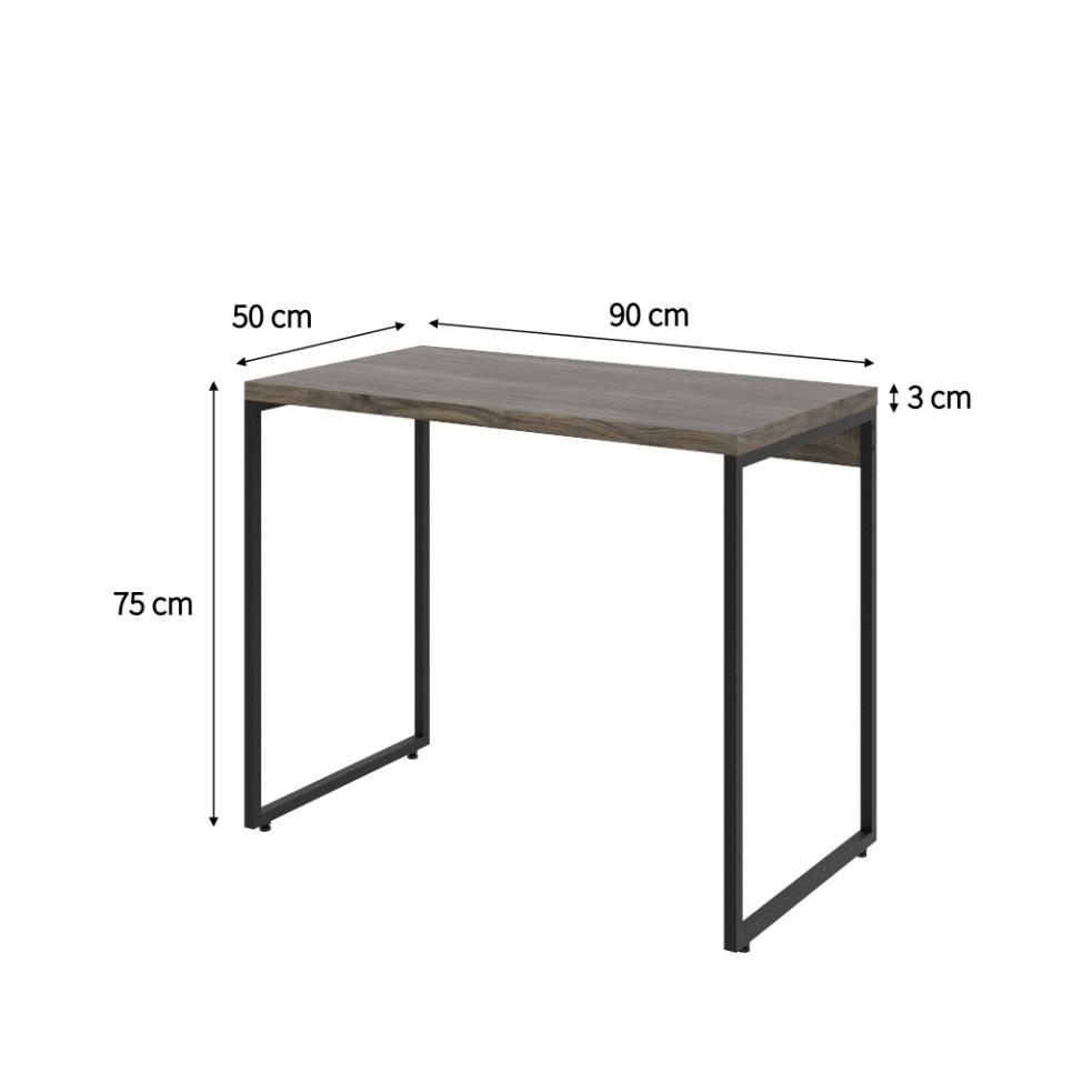 Mesa de Escritório Studio Marrom Escuro 90 cm