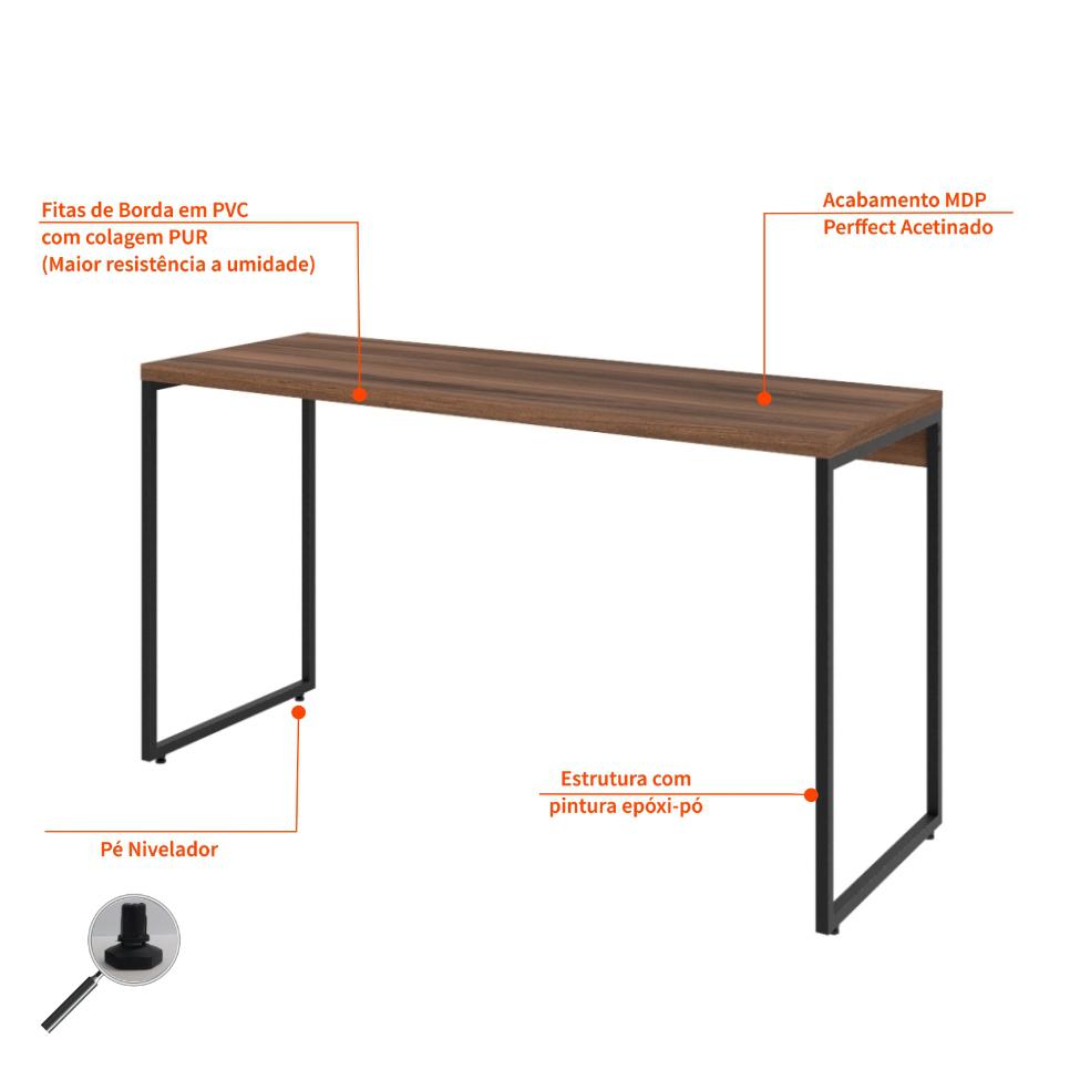 Mesa de Escritório Studio Nogal 135 cm