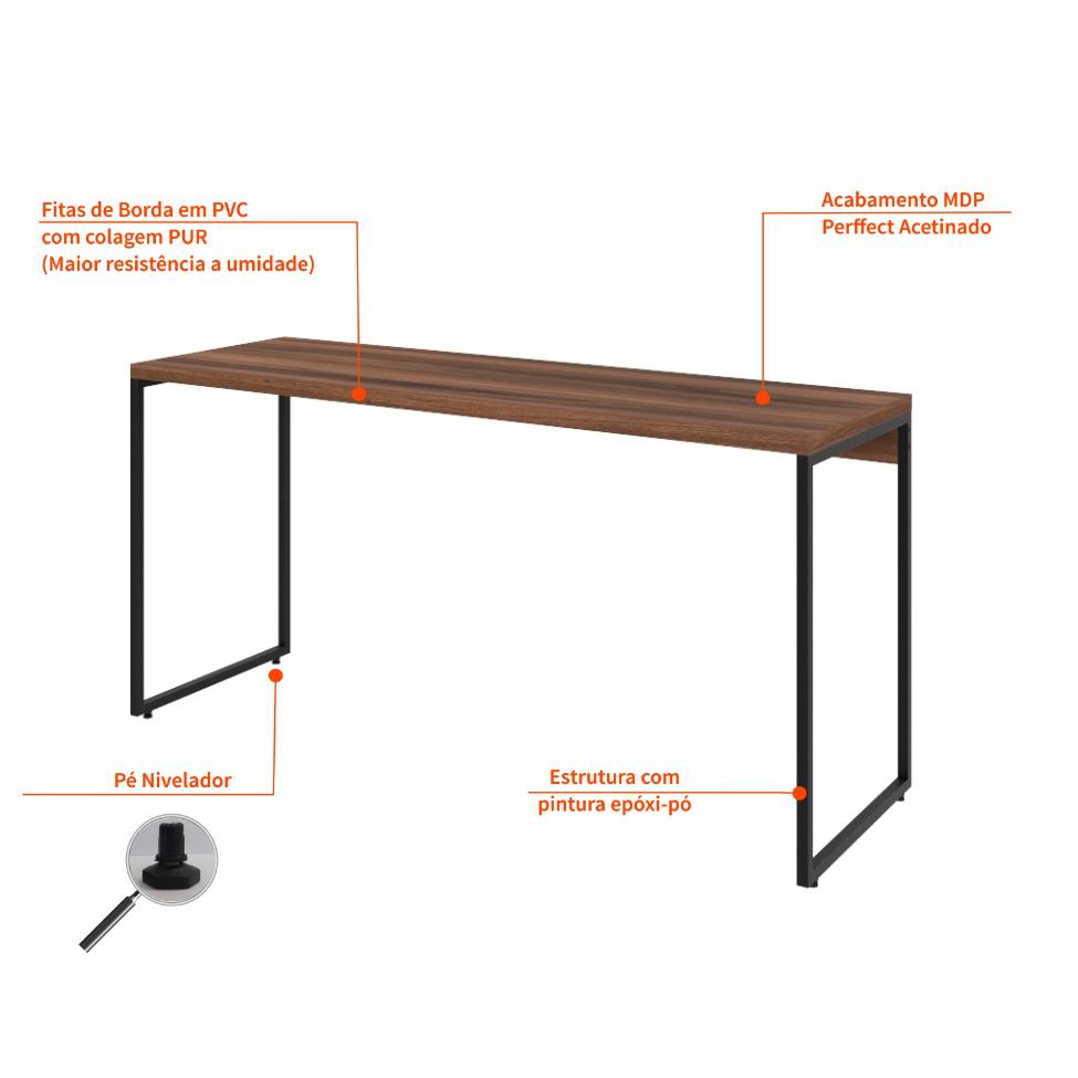 Mesa de Escritório Studio Nogal 150 cm